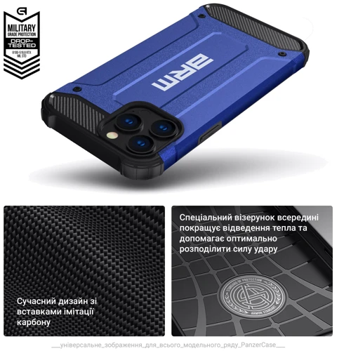 Чехол для телефонов ArmorStandart Panzer Dark Blue for Samsung A256 Galaxy A25 5G (ARM73724): Цвет темно-cиний