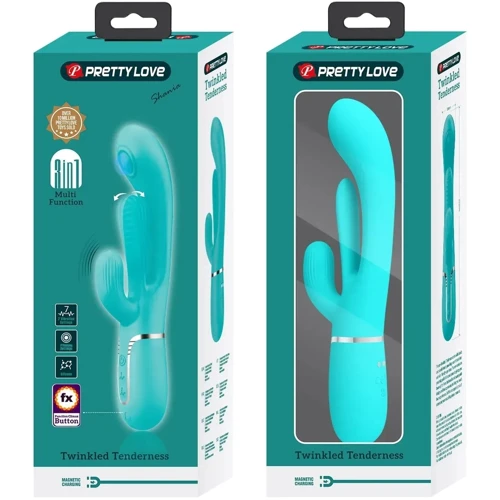 Вибратор 3в1 LYBAILE Pretty Love Shonia Turquoise (BW-500041-1)