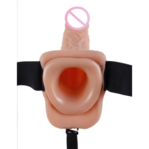 Полый страпон с вибрацией Fetish Fantasy Series 9 Vibrating Hollow, 23x4,5 см, телесный