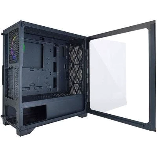Корпус AZZA HIVE 450 (CSAZ-450): Материал передней панели пластик, сталь