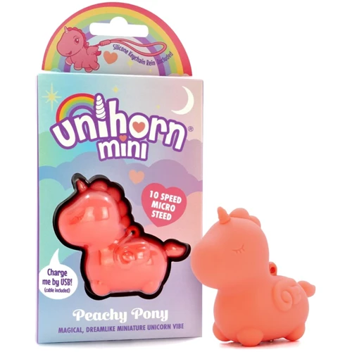 Вібратор міні-одноріжка Unihorn Mini - Peachy Pony, брелок з вібрацією