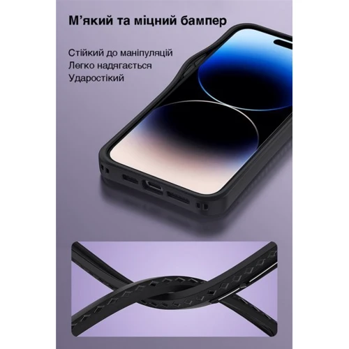 Чехол для iPhone VOKAMO Case with MagSafe Ice Glass Black for iPhone 15 Pro Max (NVK010841) фото 10