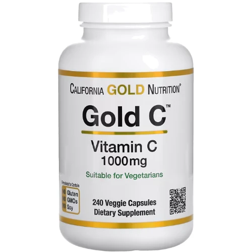California Gold Nutrition Gold C Vitamin C Витамин С 1000 мг 240 растительных капсул