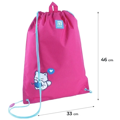 Сумка для взуття Kite 600M Kitten & Clew (K24-600M-19): Особливості Петля для удобного подвешивания, Мягкая утяжка по периметру