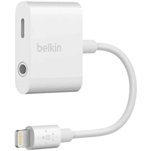 Адаптер Belkin Lightning to 3.5mm + Lightning White (F8J212btWHT)