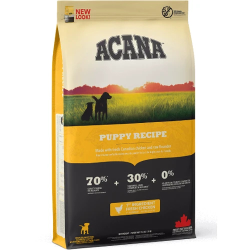 Сухой корм ACANA Puppy Recipe для щенков средних пород с мясом цыпленка 17 кг (a50017)