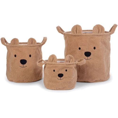 Набор корзин для игрушек Childhome Teddy коричневый (CCBTBSET)