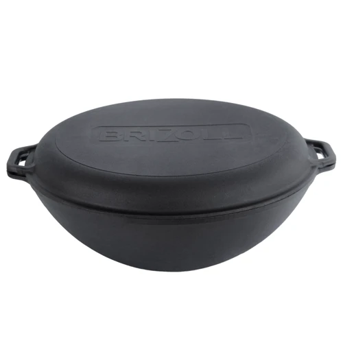 Brizoll WOK чугунная с крышкой-сковородой 36 см (W36)