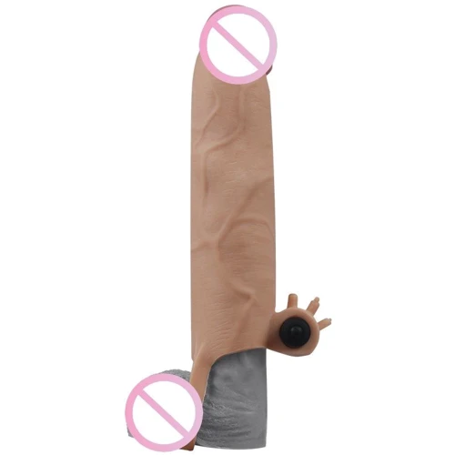 Насадка на член LoveToy Pleasure X-Tender Vibrating Penis Sleeve Add 3" Flesh
