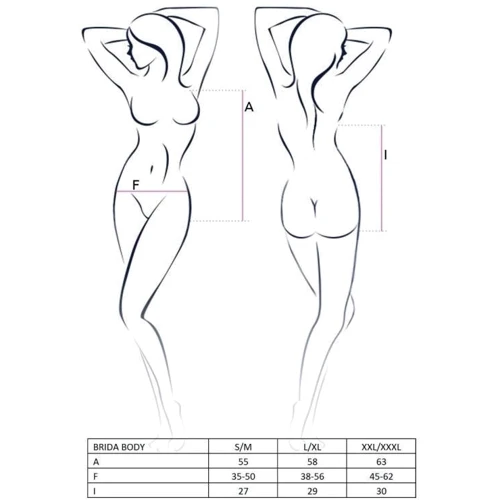 Шикарное боди Passion BRIDA BODY red XXL/XXXL