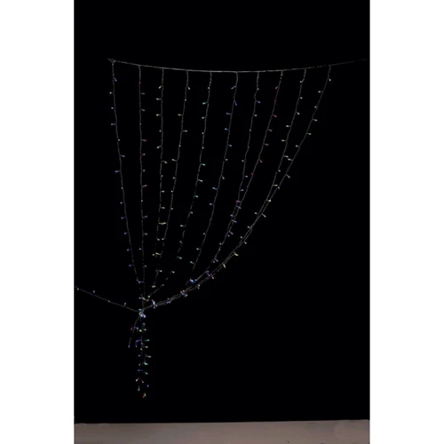 Гирлянда Smart LED Twinkly Curtain RGBW 210 Gen II IP44 1.45 х 2.1м кабель прозрачный фото 10