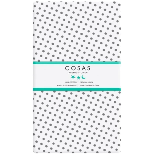 Комплект постельного белья Cosas Ranfors Rose Dots Grey детский на резинке 110х140 см (Ranfors_Rose_DotsGrey_140)