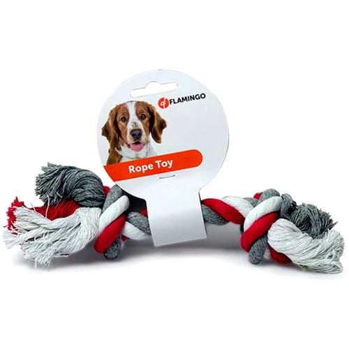 Іграшка для собак Flamingo Cotton Bone 2 Knots мотузкова кістка 2 вузла XXL 43х4.5 см (43193)