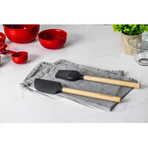 Лопатка для тесту KitchenAid Classic 30 см, чорна (KQG631OHOBE)