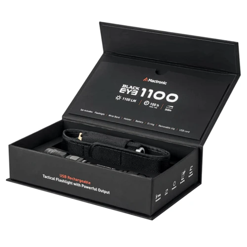 Ліхтар туристичний Ліхтар тактичний Mactronic Black Eye 1100 (1100 Lm) USB Rechargeable (THH0043): Кількість режимів 5