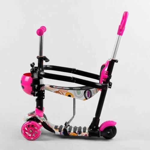 Самокат Best Scooter с защитным бампером розовый (S 9845): Тип колес литые