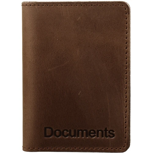 Мужская обложка для документов DNK Leather коричневая (DNK-minidoc-fileH-colG): Пол Мужской