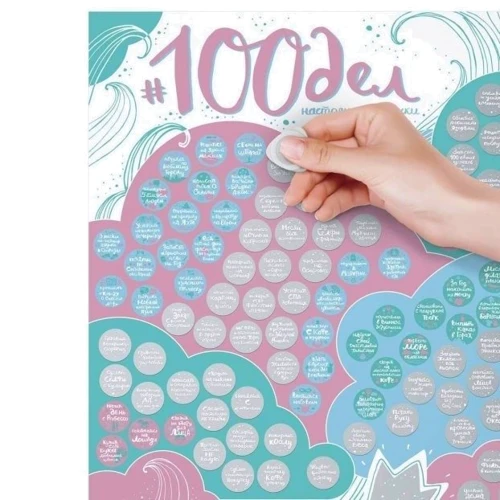 Скретч постер 1DEA.me 100 СПРАВ справжньої дівчинки Oh my look edition (100TGF)