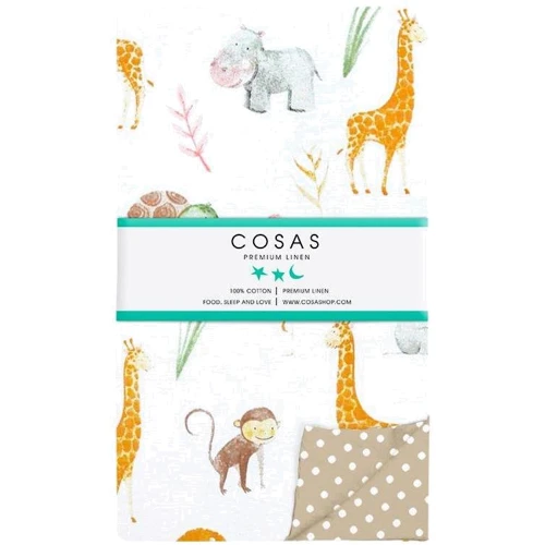 Пододеяльник детский Cosas Africa zoo dots beige 110x140 см (4822052055373): Количество единиц 1 эл.
