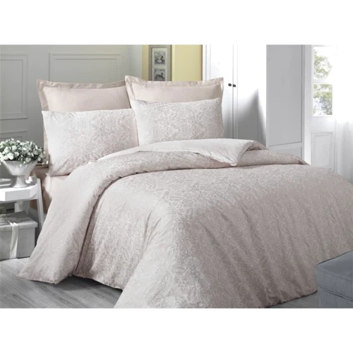 Комплект постельного белья Victoria Sateen Cream сатин евро кремовый (38659_2,0)