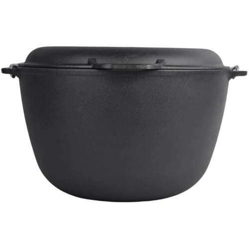 Казан чугунный Brizoll туристический 10 л с крышкой-сковородой (KT10-2)