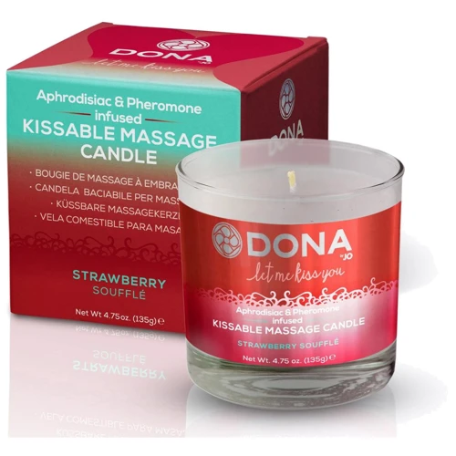 Массажная свеча DONA Kissable Massage Candle Strawberry Souffle (125 мл): Тип Свеча