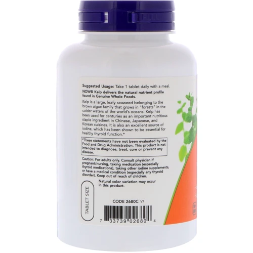 NOW Foods Kelp 150 mcg 200 tabs (Ламинария): Тип Йод