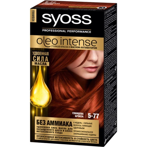 SYOSS Oleo Intense 115 ml Краска для волос без аммиака 5-77 Глянцевая бронза