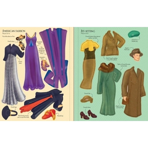 Historical Sticker Dolly Dressing 1930s Fashion / Мода 1930-х років. Книга з наліпками: Количество страниц 44
