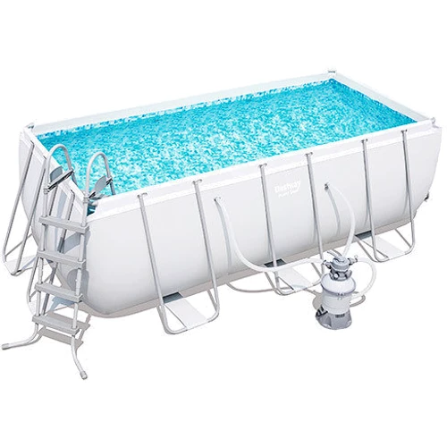 Каркасний басейн Bestway 56457, 412х201х122 см, 3 028 л/год (пісочний), з дозатором і сходами фото 5