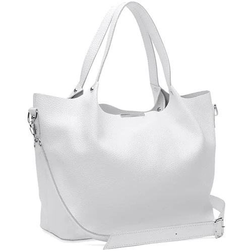 Женская сумка шоппер Ricco Grande белая (1l943-white): Тип ручки Длинная ручка, С двумя ручками, Плечевой ремень, Со съемным ремнем