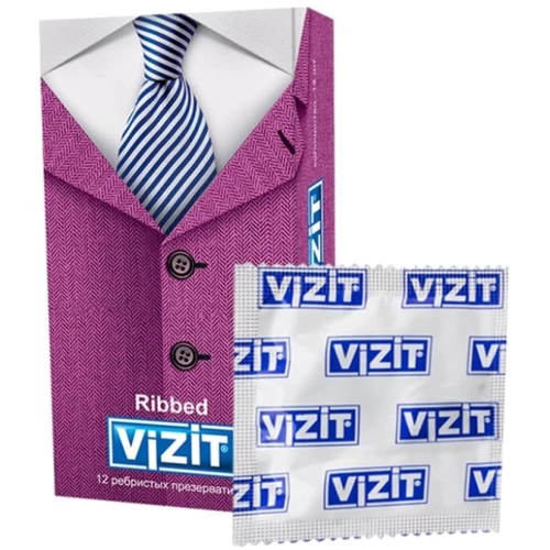 Презервативи латексні VIZIT Ribbed з кільцями №12: Тип Для максимального захисту