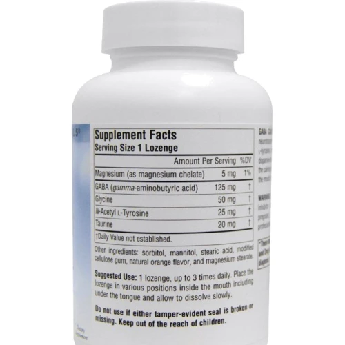 Source Naturals Serene Science GABA 120 tabs гамма-аминомасляная кислота: Форма выпуска Таблетки для рассасывания
