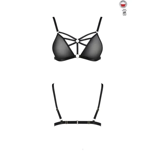 Бюстгальтер-стрепы MEGGY BRA black L/XL - Passion Exclusive