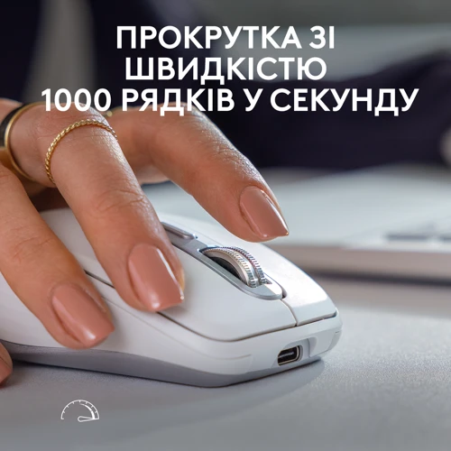 Мышь Logitech MX Anywhere 3S Wireless/Bluetooth Pale Grey (910-006930): Длина кабеля 1 м