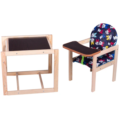 Стульчик- трансформер Наталка Зайчик люкс eko темно-синий (minnie mouse) (622916)