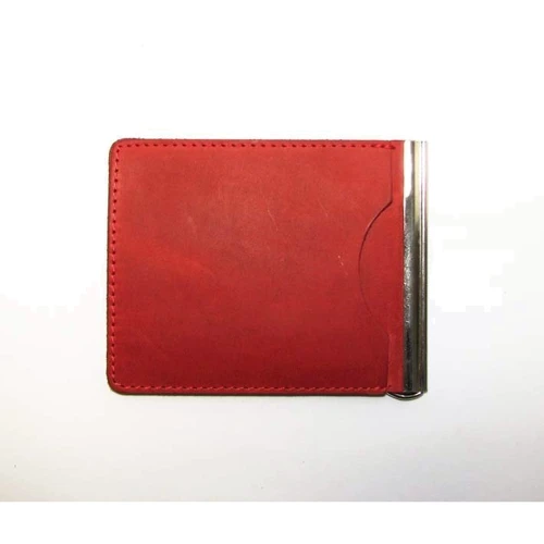 Женский зажим для денег DNK Leather красный (DNK Зажим Spring+ col.H): Формат кошелька Вертикальный