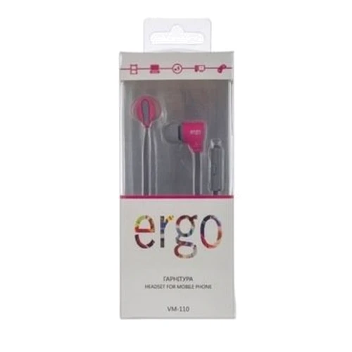 Наушники Ergo VM-110 Pink: Тип конструкции вакуумные