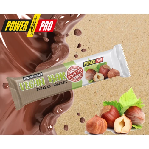 Протеиновый батончик Power Pro Vegan Bar 32% protein 20x60g / 20 servings / Nut