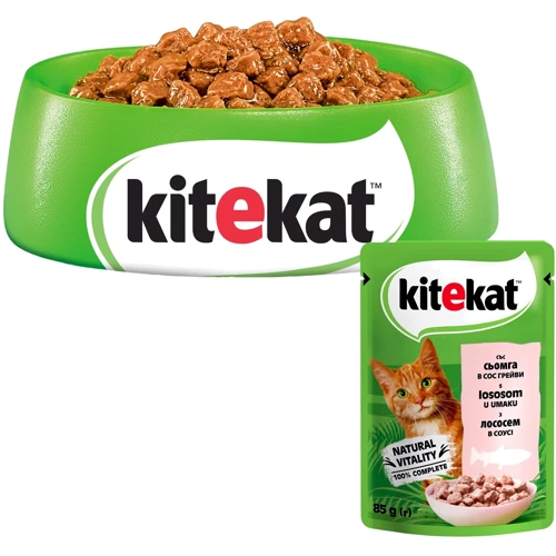 Влажный корм Kitekat для кошек с лососем в соусе 28х85г (5900951256677): Возраст Взрослые