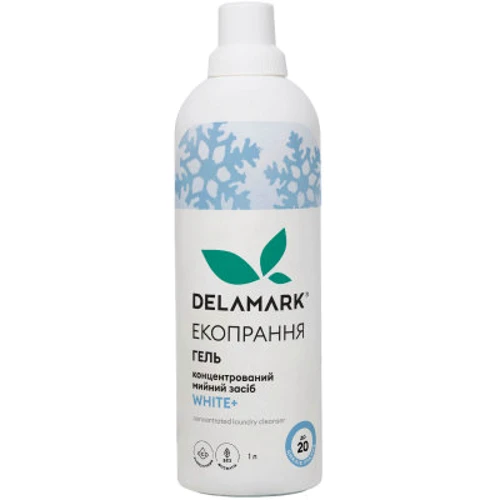 Гель концентрированный для стирки DeLaMark White 1 л: Вид стирки Универсальная