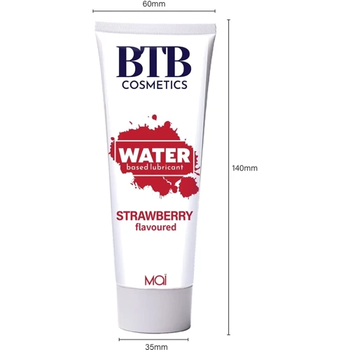 Смазка на водной основе MAI BTB FLAVORED STRAWBERRY с ароматом клубники (100 мл)
