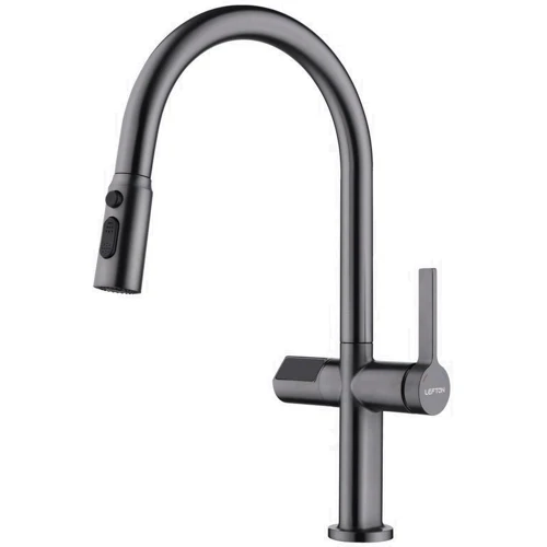 Смеситель для кухни Lefton Automatic Sensor & Pull-Down Kitchen Faucet with Temperature Display-KF2206 Grey: Вес, кг 1.8