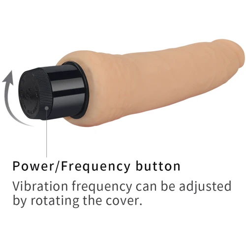 Реалистичный вибратор LoveToy Real Feel Cyberskin Vibrator 2 Flesh 8''