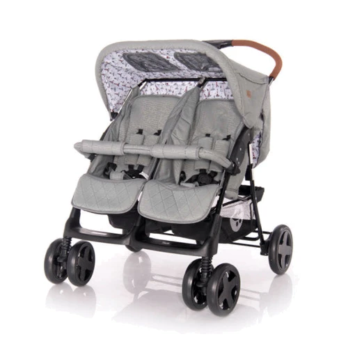 Коляска для двойни Lorelli TWIN (dark grey lighthouse): Количество блоков 2