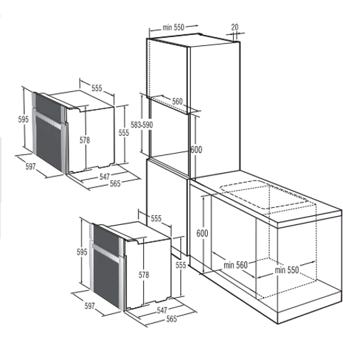 Духовой шкаф электрический Gorenje BO75SY2B: Объем, л 65