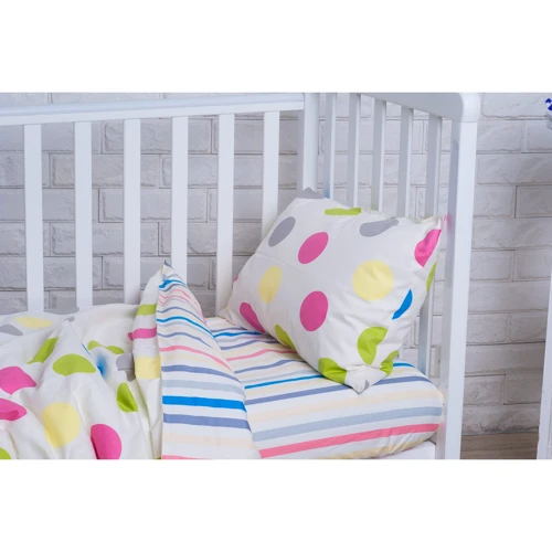 Постельное белье для новорожденных Royal Dream (Веселые горохи) 60х120; 70х140