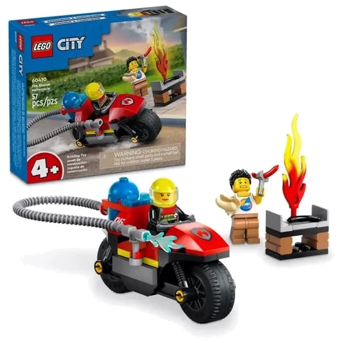 Конструктор LEGO City Пожарный спасательный мотоцикл 57 деталей (60410): Серия City