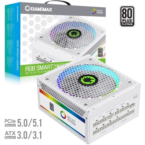 Блок живлення GameMax 1300W RGB1300 WH (RGB-1300 WH (ATX3.0/3.1 PCIe5): Вентилятор задньої стінки нет