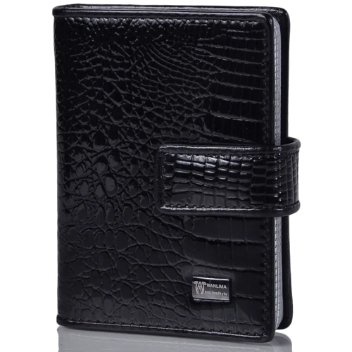 Мужская визитница Wanlima черная (W62081170457-black)